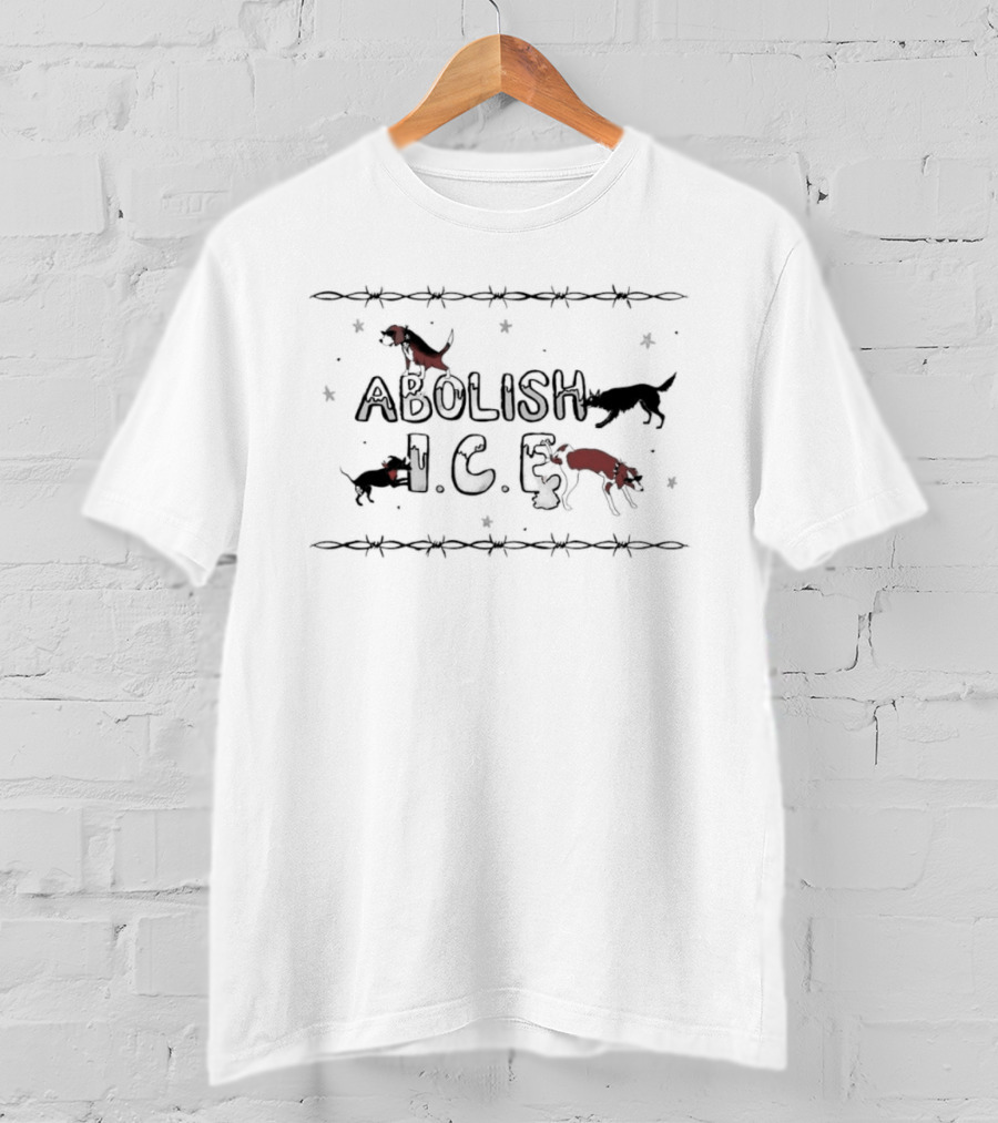 Dogs Surrounding Abolish I.C.E. T-Shirt