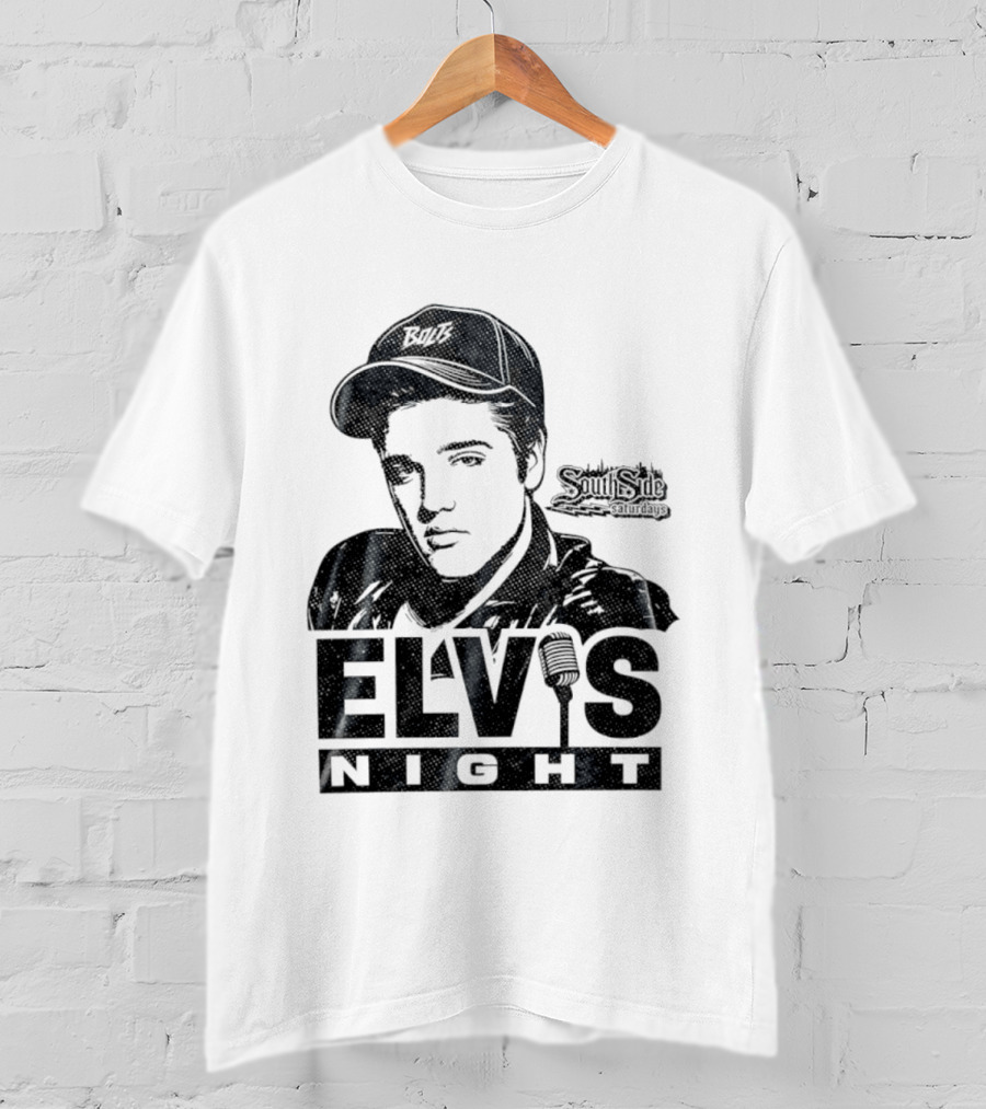 Elvis Night South Side Saturdays Bolt Hat Microphone T-Shirt