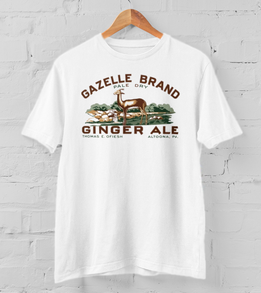 Gazelle Brand Pale Dry Ginger Ale Thomas E Ofiesh Altoona Pa Gazelle T-Shirt