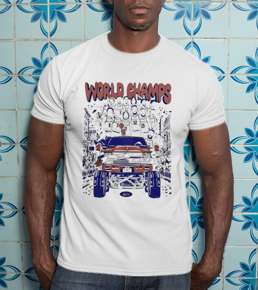 New York Knicks World Champs 2026 Celebration Parade Truck T-Shirt