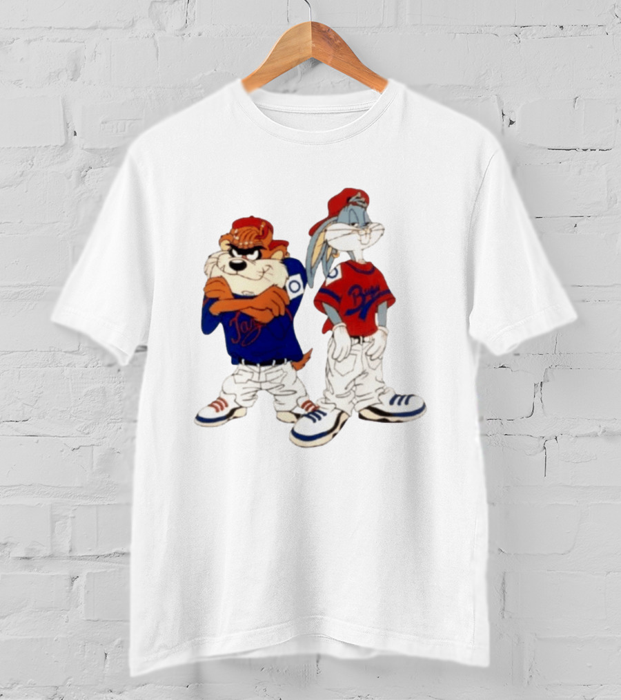 Taz Bugs Looney Tunes Baseball Style Casual Streetwear T-Shirt