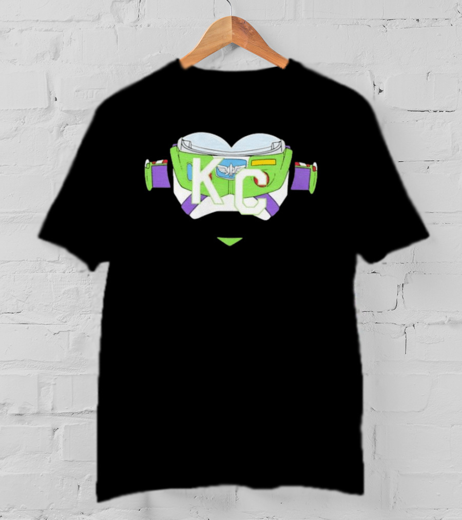 Buzz Lightyear KC Chiefs Heart Theme Fan Gear T-Shirt