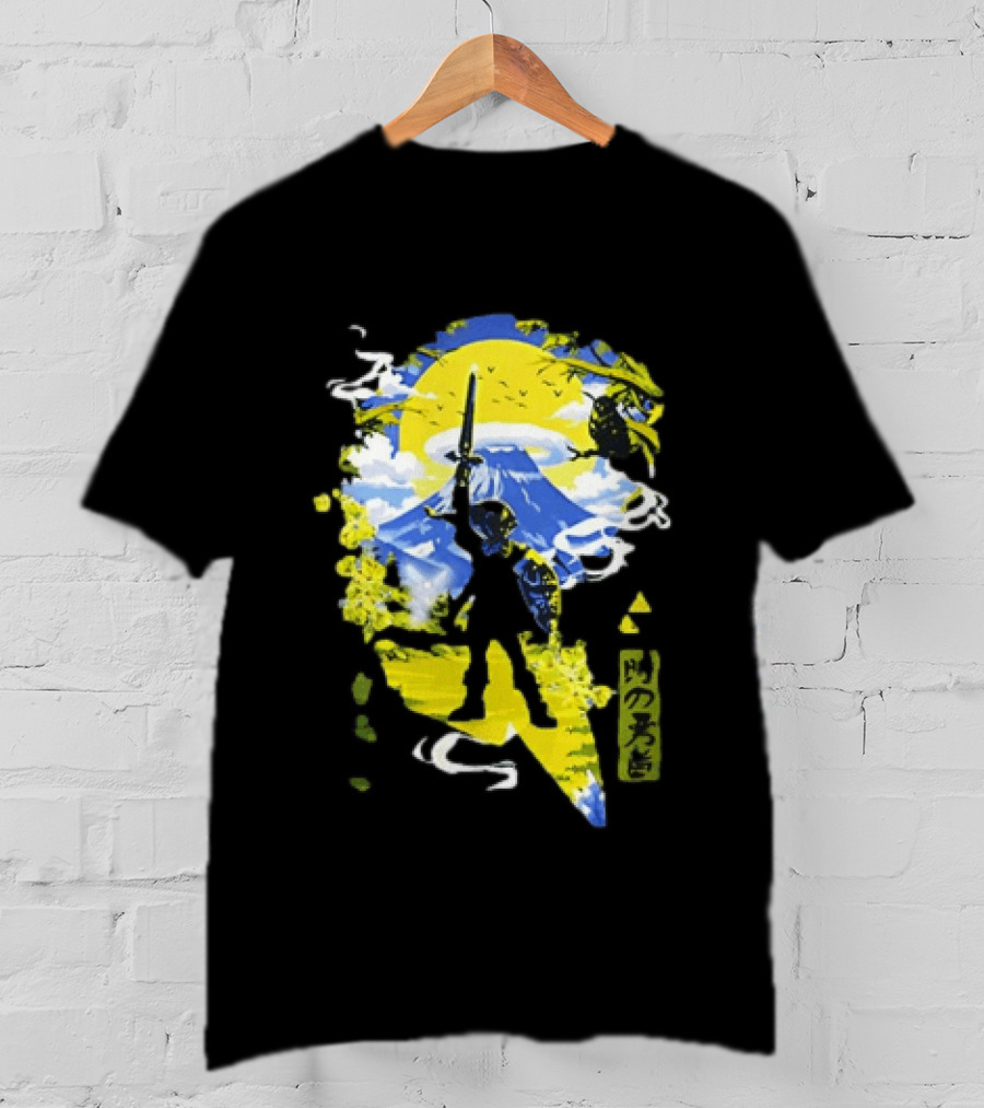 Legend Of Zelda Hero Master Sword Ocarina Of Time Kanji T-Shirt