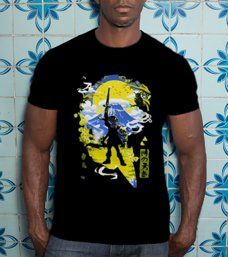Legend Of Zelda Hero Master Sword Ocarina Of Time Kanji T-Shirt