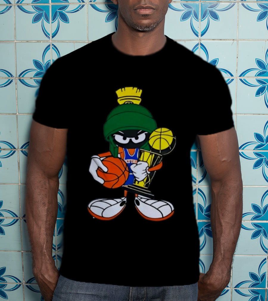 Marvin The Martian NBA Basketball Champion With Trophy T-Shirt