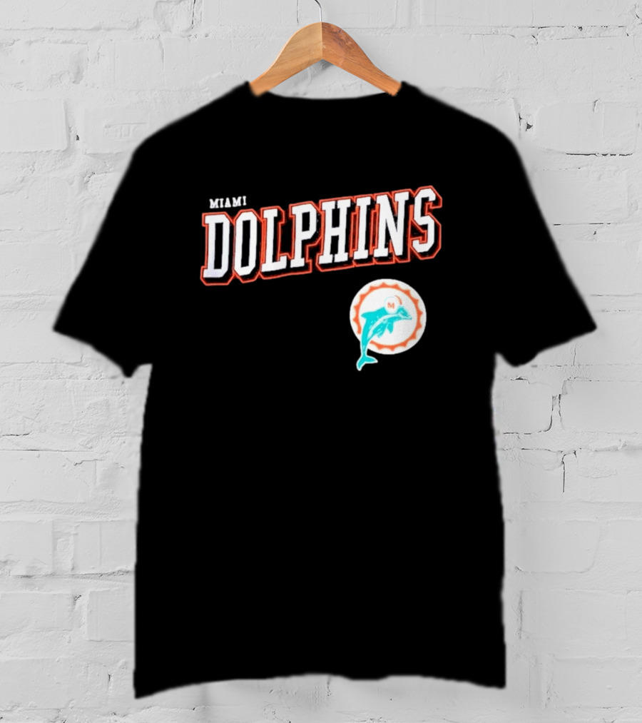 Miami Dolphins Black Retro Team T-Shirt
