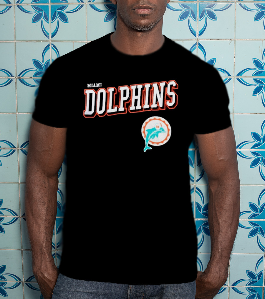 Miami Dolphins Black Retro Team T-Shirt