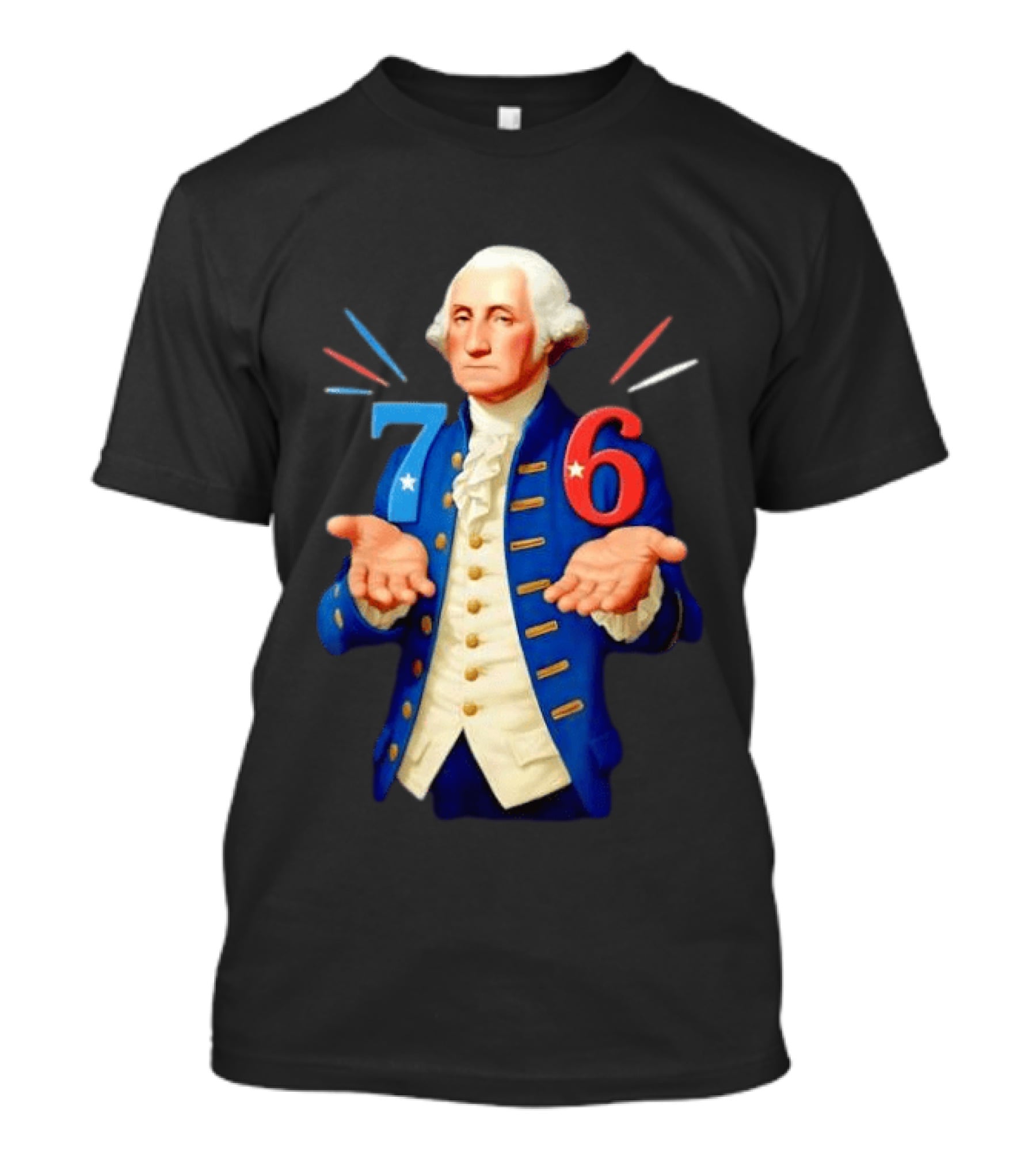 George Washington 1776 Patriotic Founding Father American Independence Day T-Shirt