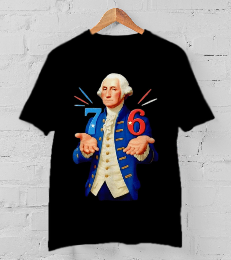 George Washington 1776 Patriotic Founding Father American Independence Day T-Shirt