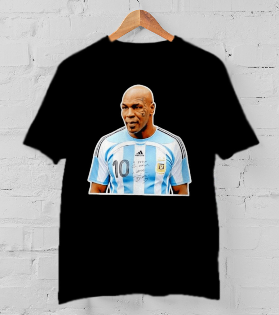 Mike Tyson Argentina National Football Team 10 A Dios Soccer Jersey T-Shirt