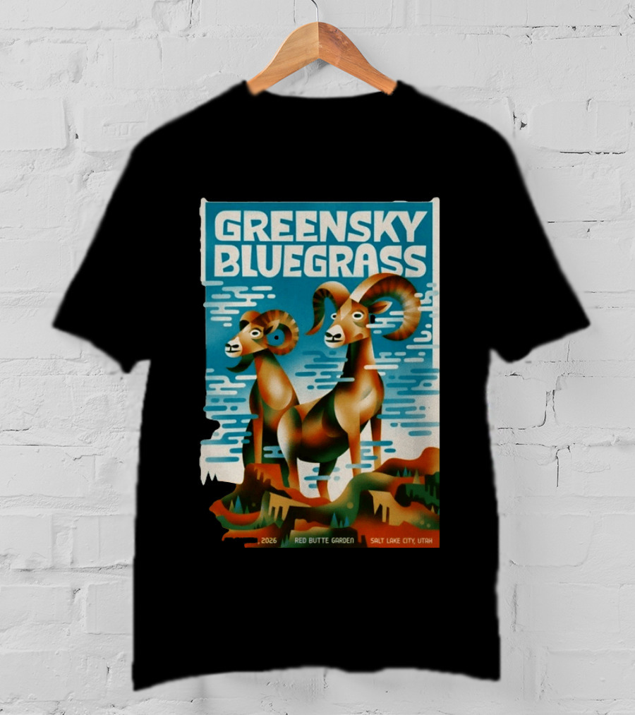 Greensky Bluegrass June 17 2026 Red Butte Garden Salt Lake City Utah Rams T-Shirt