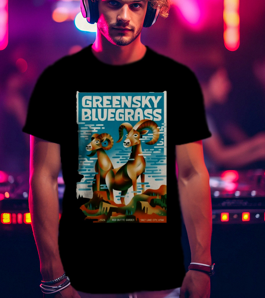 Greensky Bluegrass June 17 2026 Red Butte Garden Salt Lake City Utah Rams T-Shirt