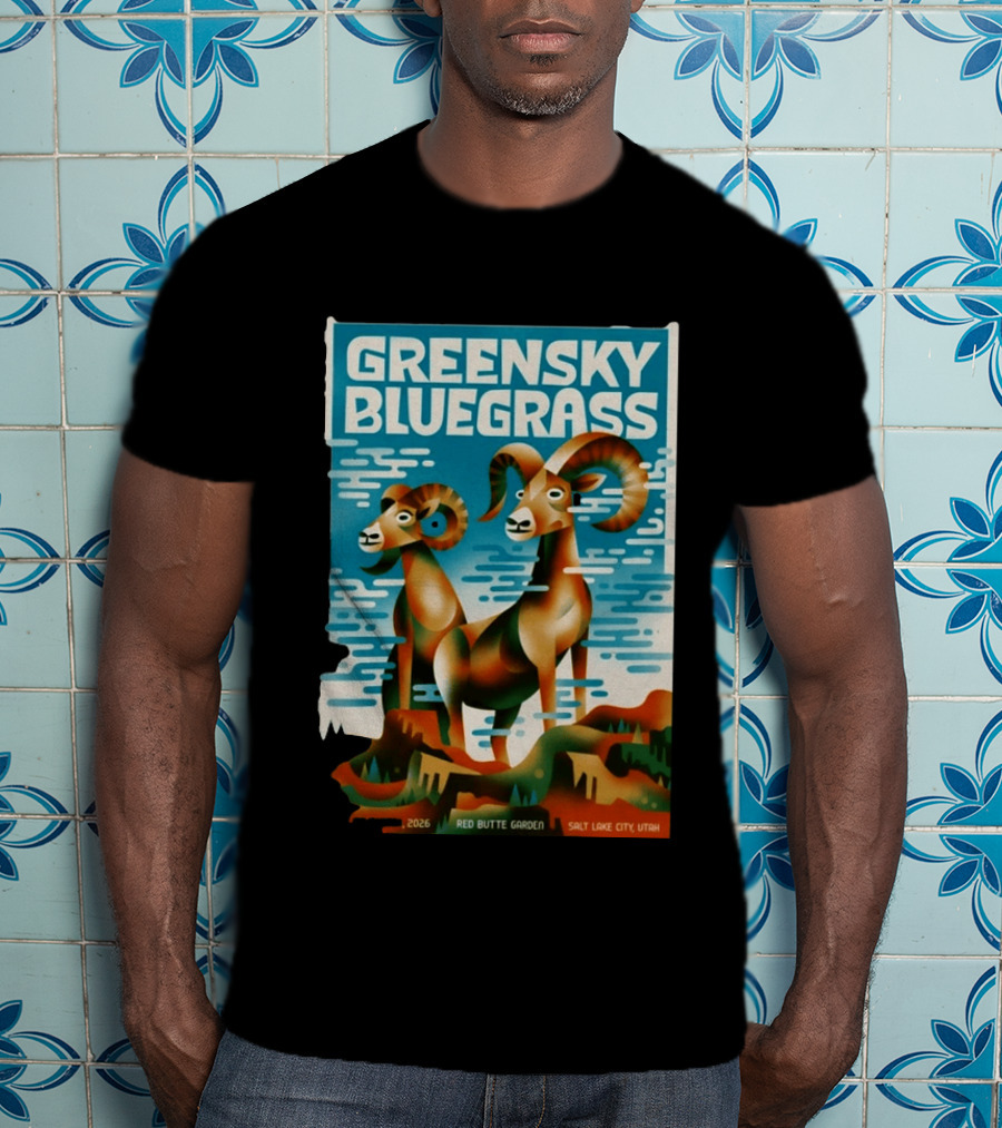 Greensky Bluegrass June 17 2026 Red Butte Garden Salt Lake City Utah Rams T-Shirt
