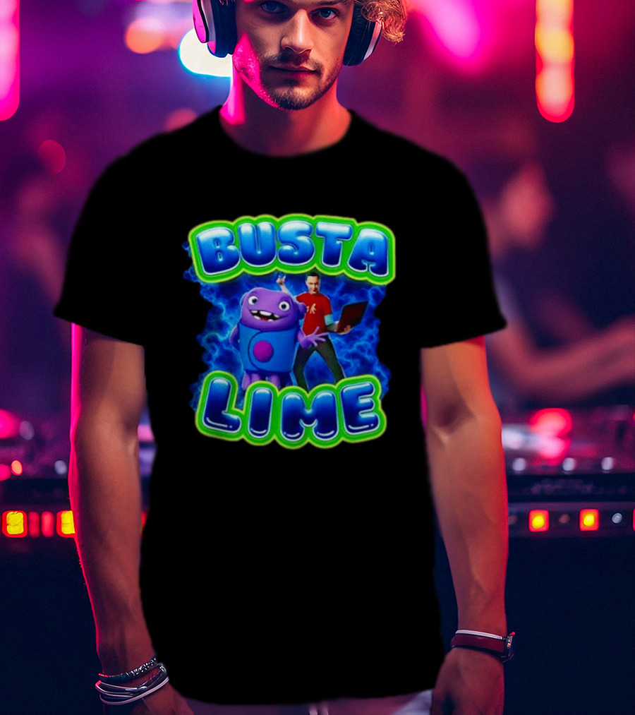 Oh Sheldon Cooper The Big Bang Theory Busta Lime Electric Blue T-Shirt