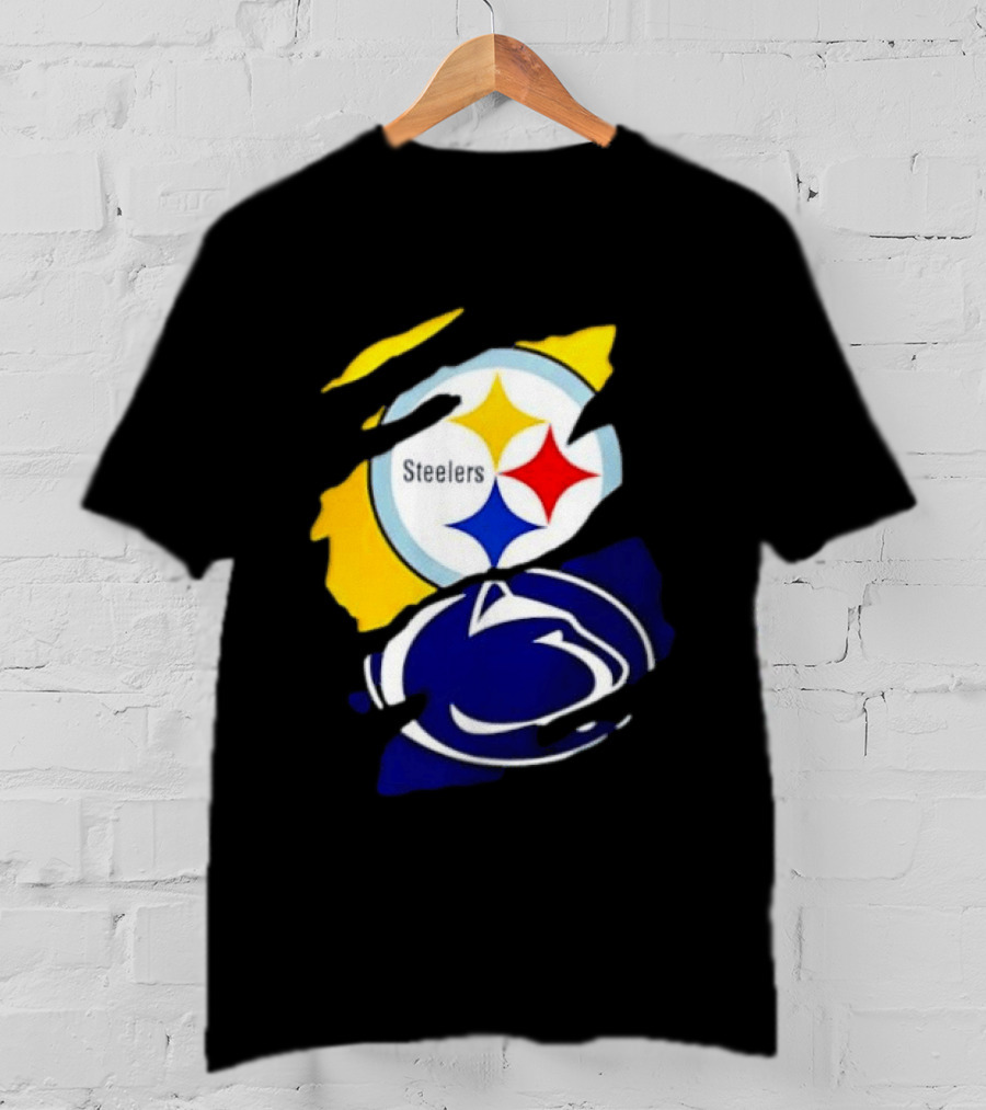 Pittsburgh Steelers Penn State Nittany Lions Team Tear T-Shirt