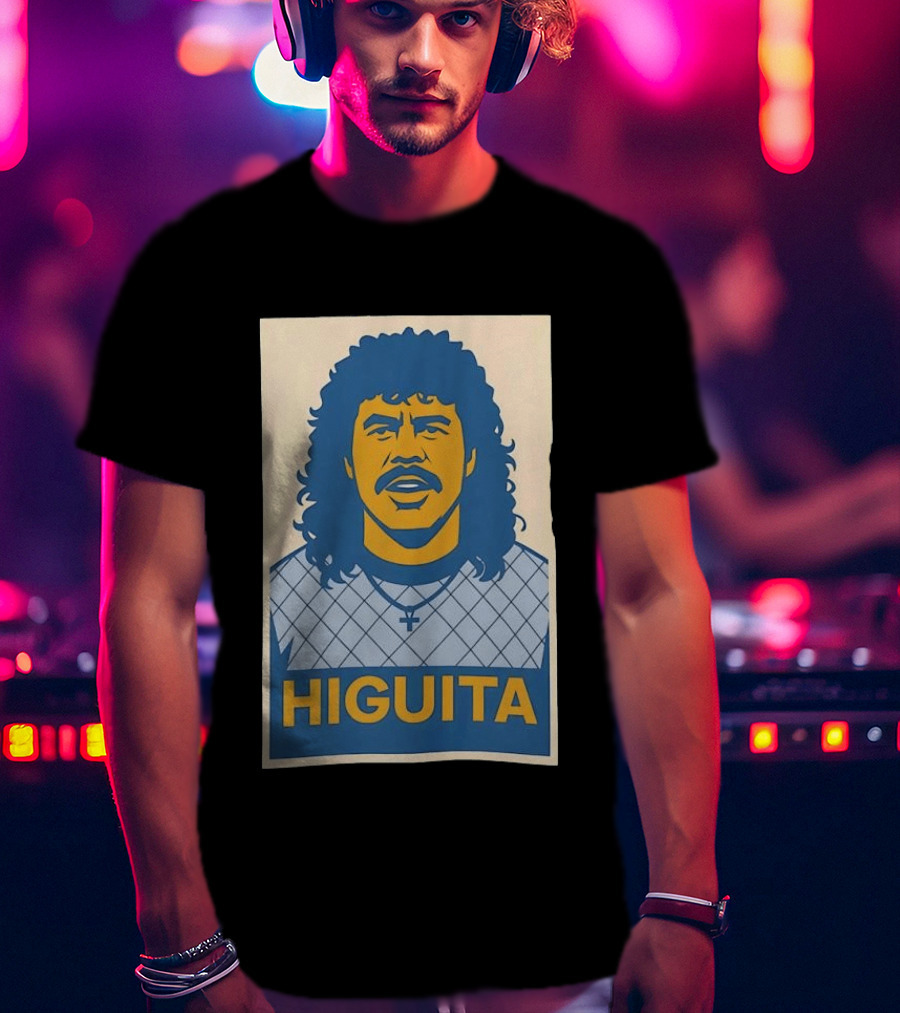 Rene Higuita Hope Graphic Print Vintage Football T-Shirt