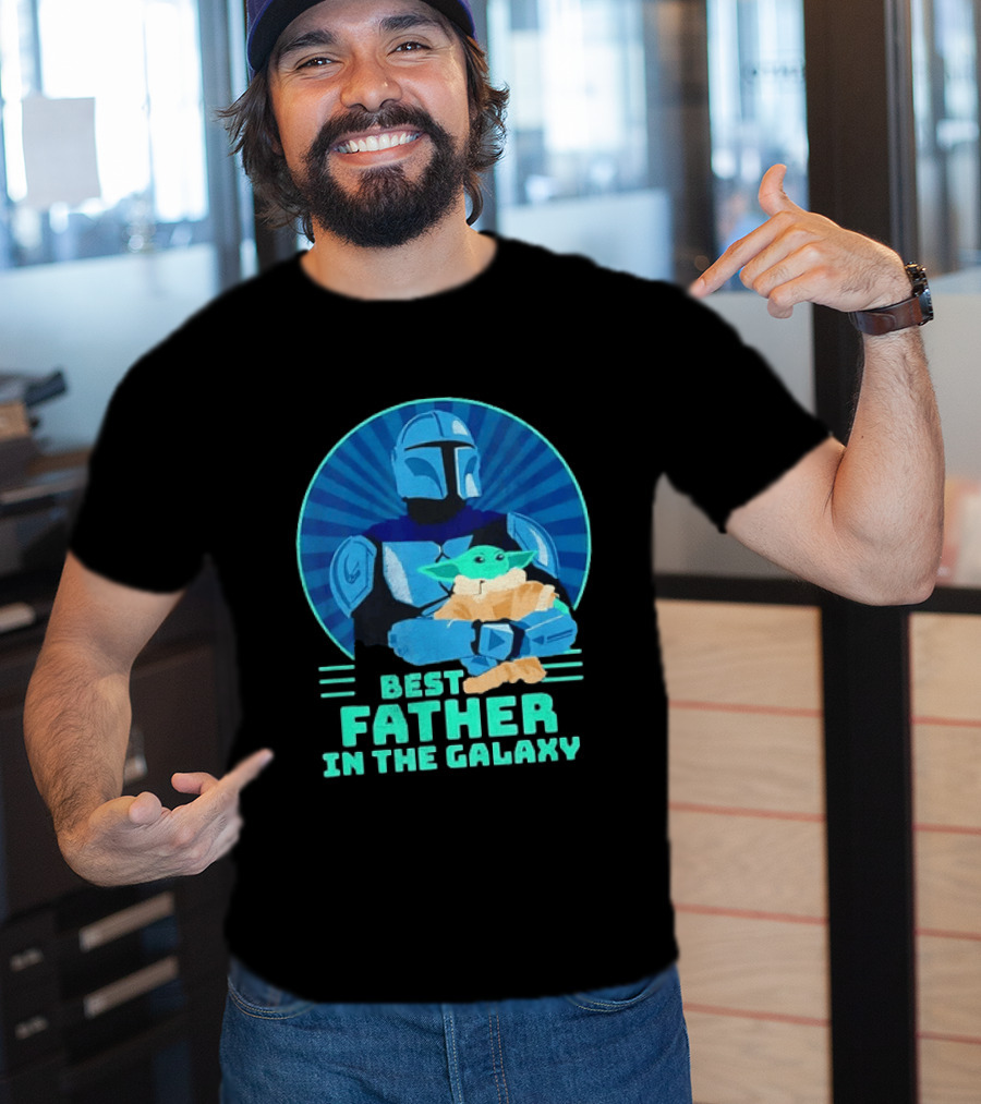Star Wars Mandalorian Grogu Best Father In The Galaxy T-Shirt