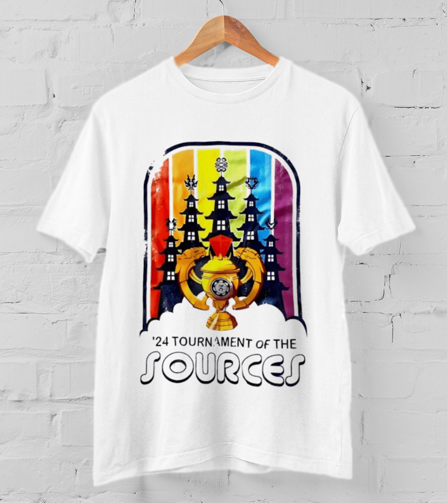 24 Tournament Of The Sources Trophy With Pagoda Silhouette And Rainbow T-Shirt