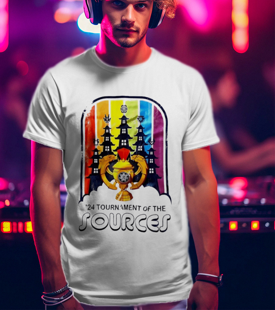 24 Tournament Of The Sources Trophy With Pagoda Silhouette And Rainbow T-Shirt