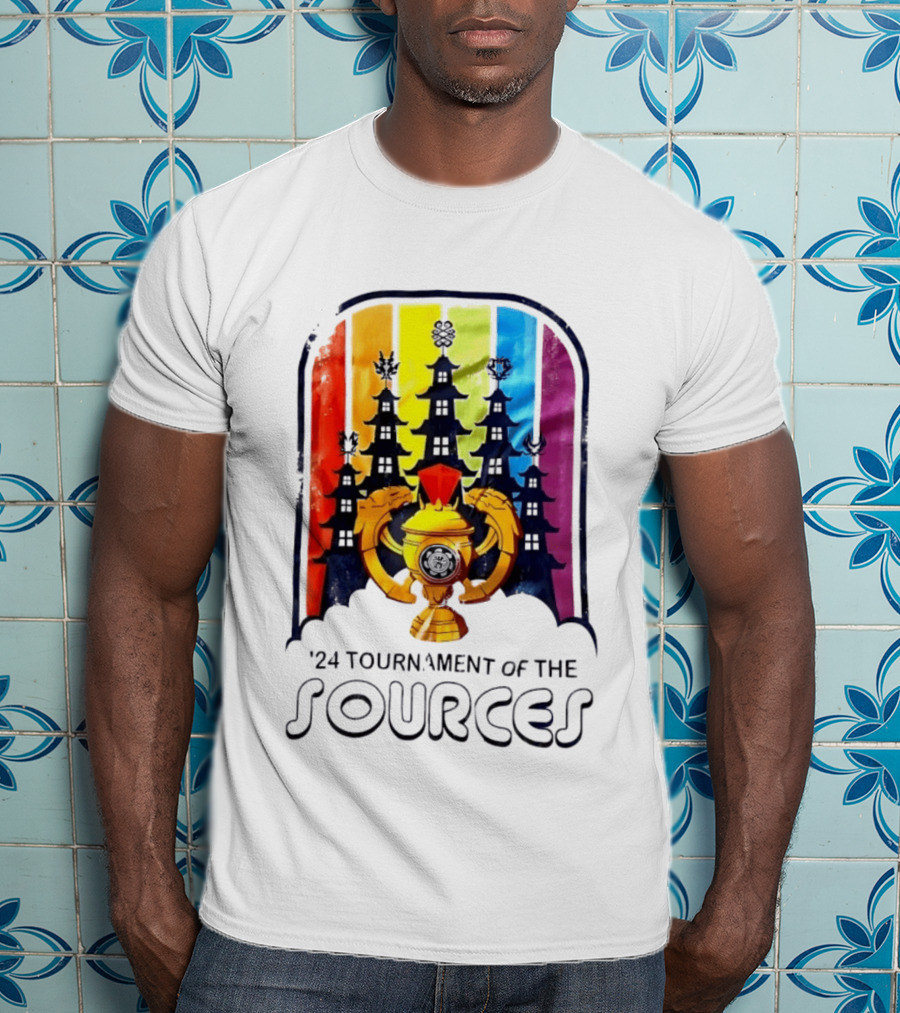 24 Tournament Of The Sources Trophy With Pagoda Silhouette And Rainbow T-Shirt