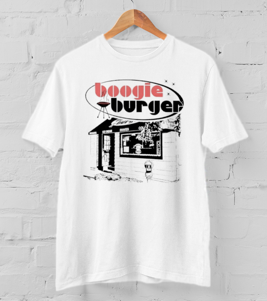 Boogie Burger Grill Shop Burgers Ice Cream Shakes Cold Open T-Shirt