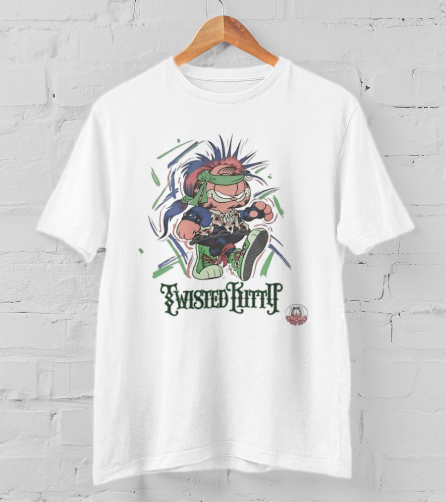 Garfield Twisted Kitty Cartoon Ninja T-Shirt