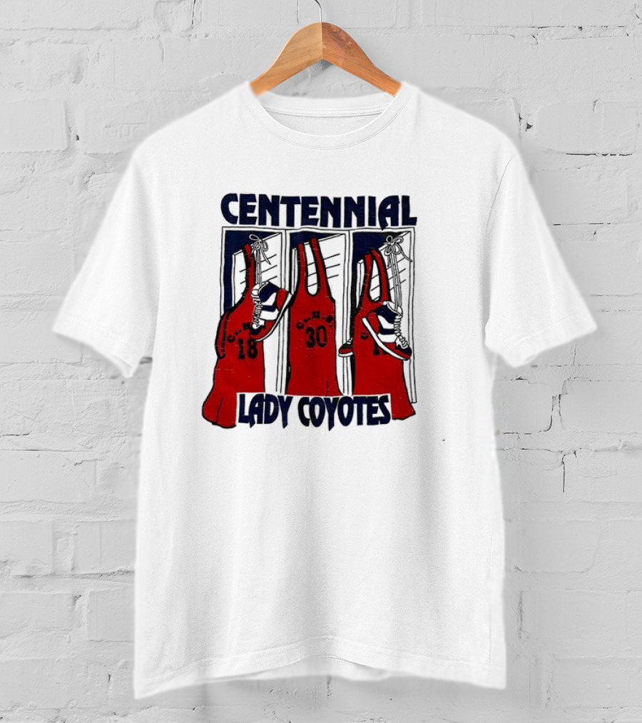 Centennial Lady Coyotes Basketball Team Jerseys With Numbers 18 30 T-Shirt