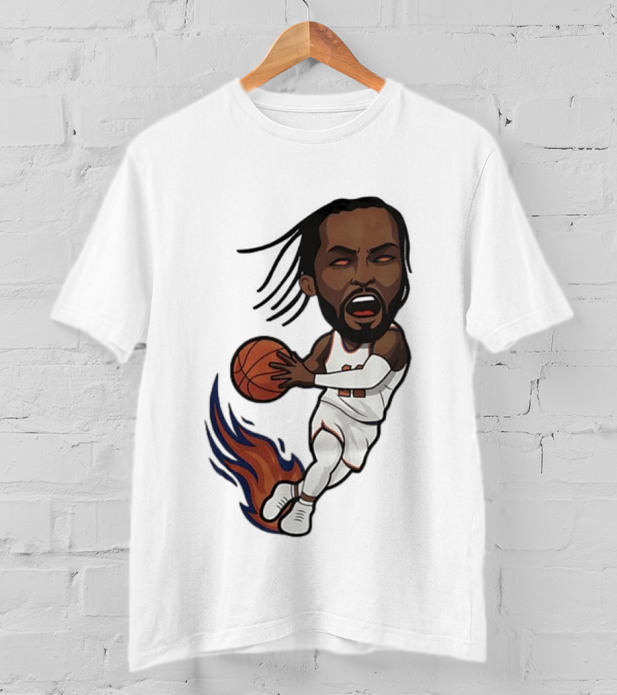 Jalen Brunson Burner New York Knicks Basketball Player Flame T-Shirt