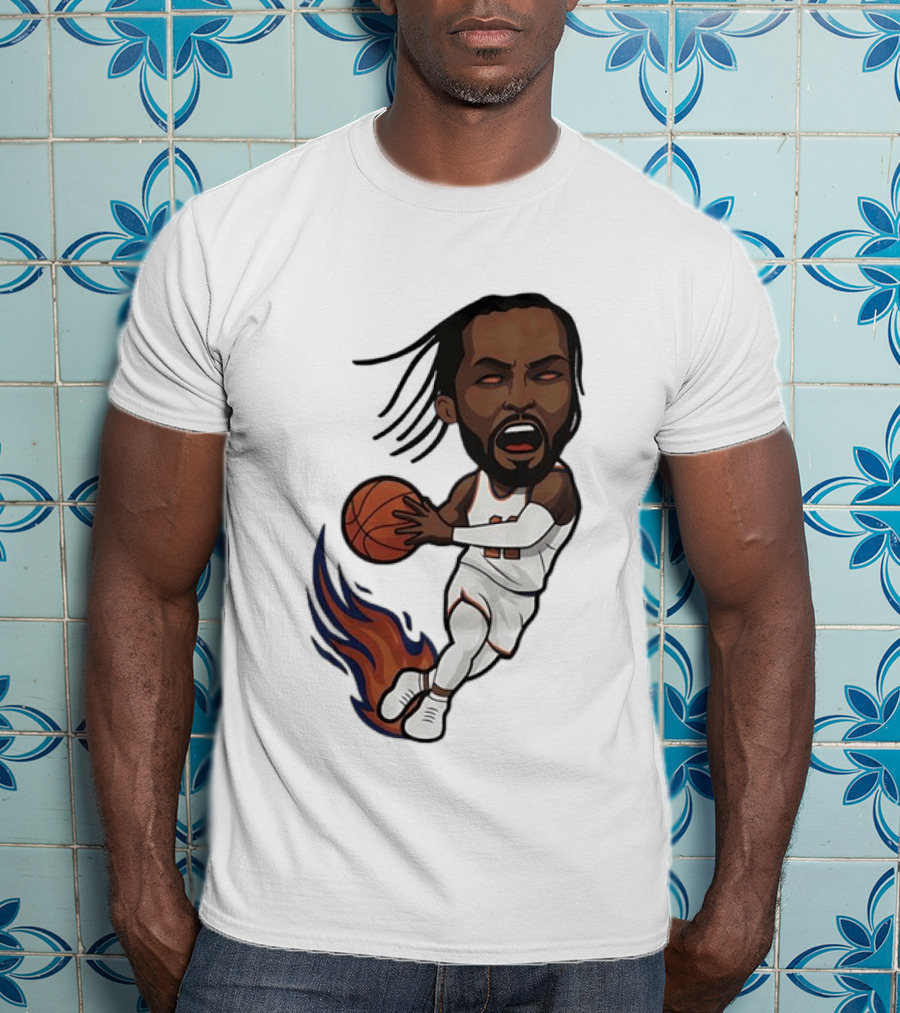 Jalen Brunson Burner New York Knicks Basketball Player Flame T-Shirt