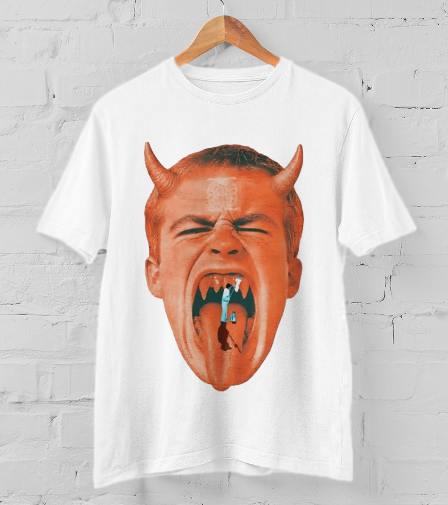 Cleaner Inside Devil Horned Head Yelling T-Shirt
