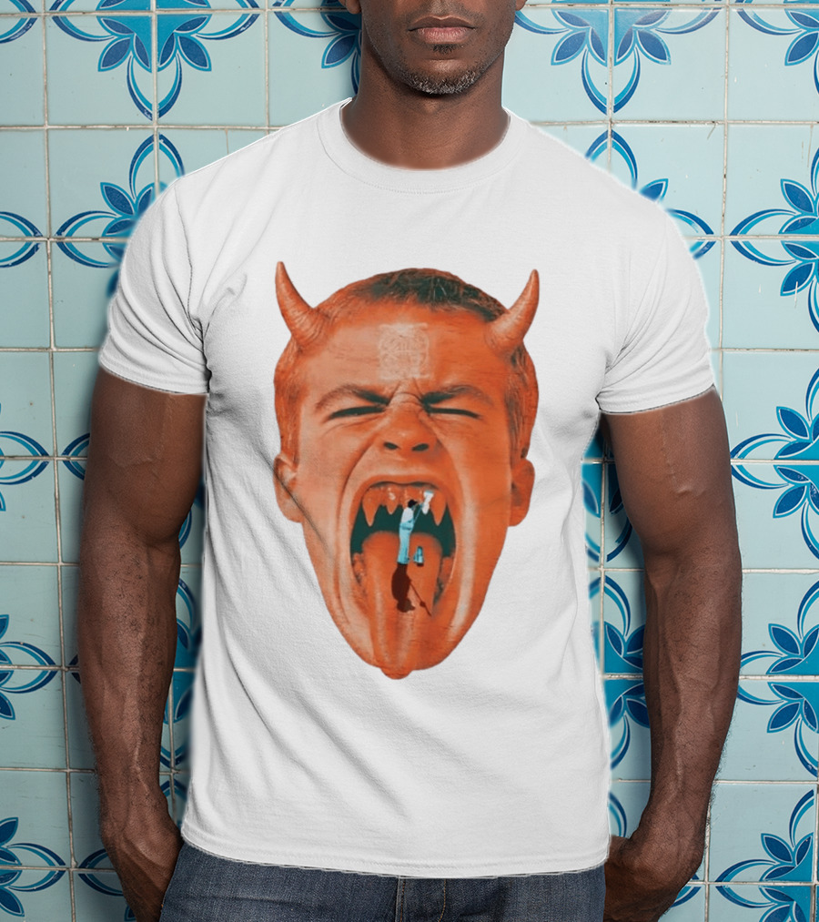 Cleaner Inside Devil Horned Head Yelling T-Shirt