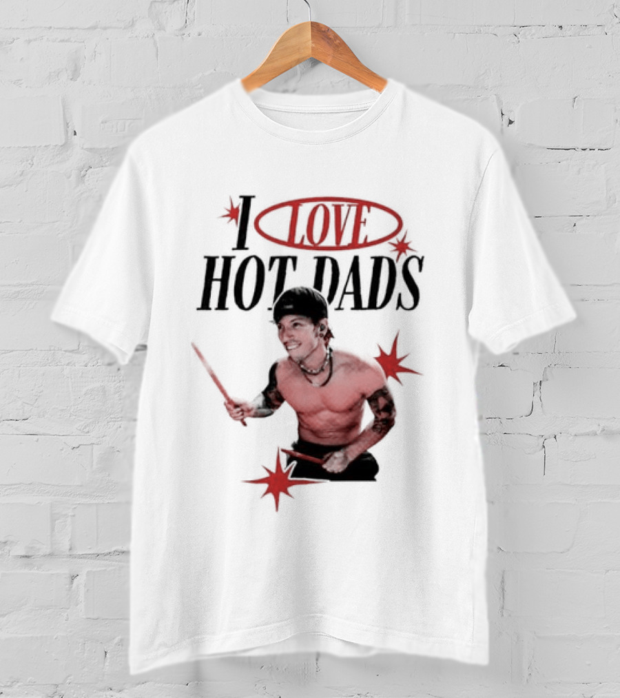 I Love Hot Dads Josh Dun Twenty One Pilots T-Shirt