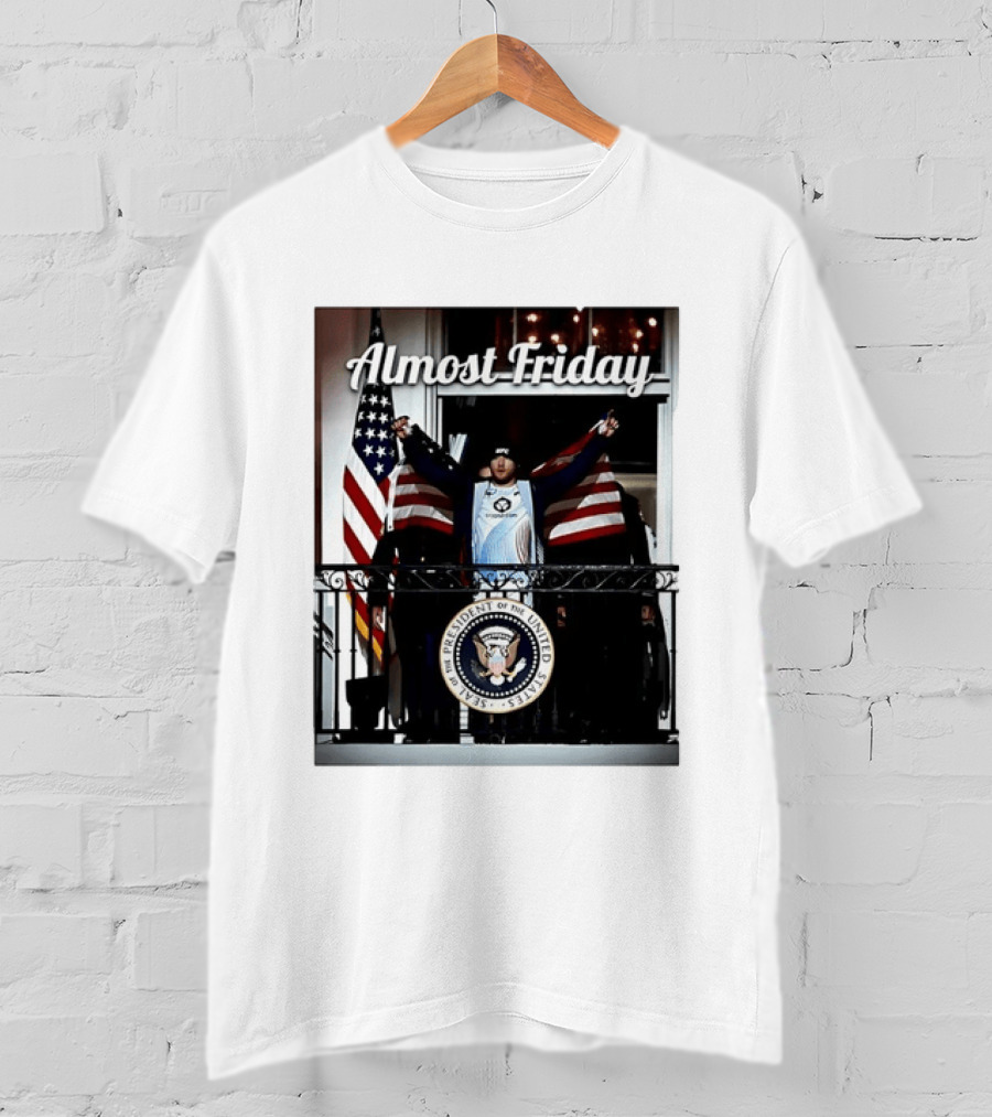 Almost Friday Justin Gaethje UFC Freedom 250 Presidential Seal American Flag T-Shirt