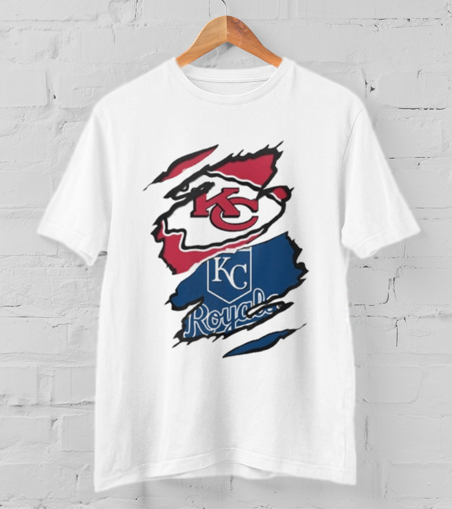 Kansas City Chiefs Royals KC Sports Crossover Beneath The Surface T-Shirt
