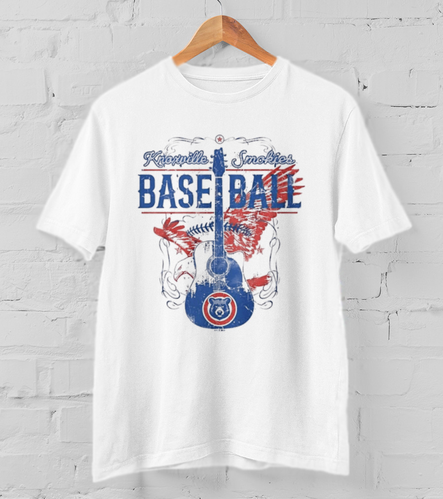 Knoxville Smokies Baseball Guitar Eagle Minor League Team T-Shirt