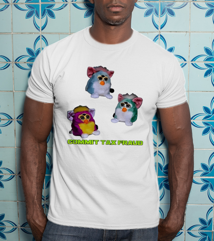 Furby Aesthetic Commit Tax Fraud Multi Color Collection T-Shirt