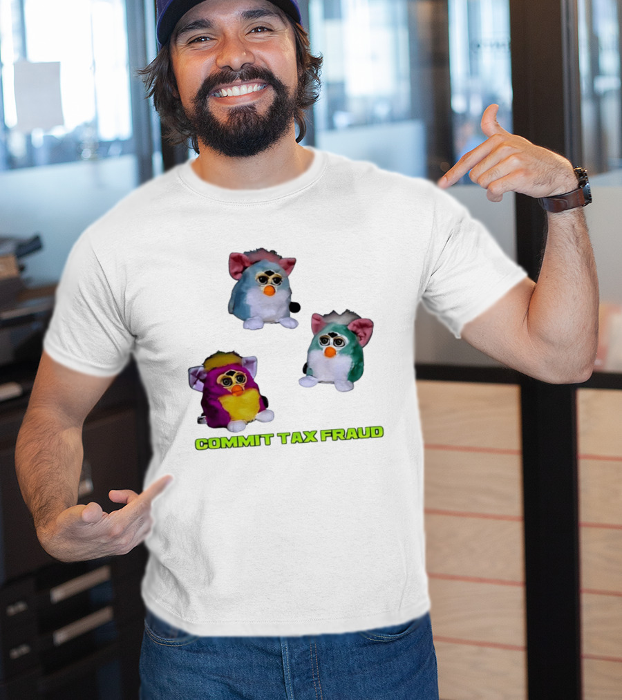 Furby Aesthetic Commit Tax Fraud Multi Color Collection T-Shirt