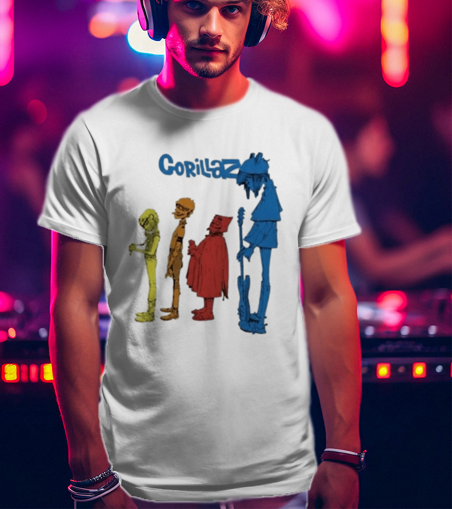 Gorillaz Concert Characters Art Tottenham Stadium Event T-Shirt