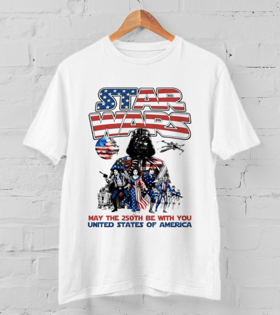 Star Wars May The 250th Be With You United States Of America T-Shirt