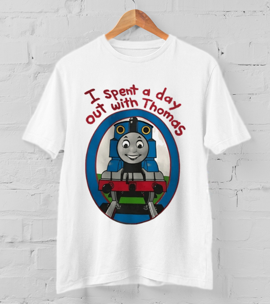 I Spent A Day Out With Thomas The Tank Engine Oval Frame T-Shirt