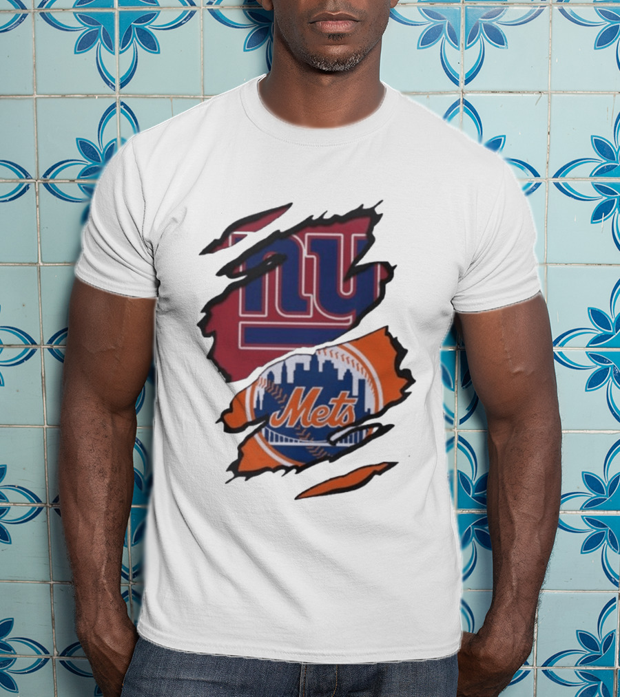 New York Giants NY Mets Beneath The Surface Fan T-Shirt