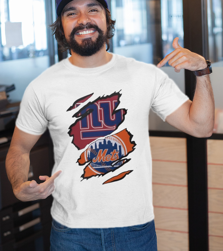 New York Giants NY Mets Beneath The Surface Fan T-Shirt