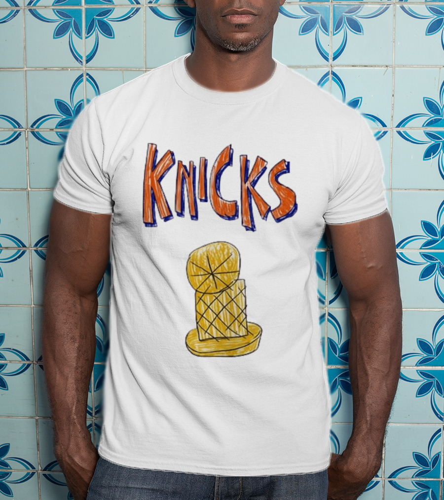 Knicks Hand Drawn NBA Champions Trophy T-Shirt