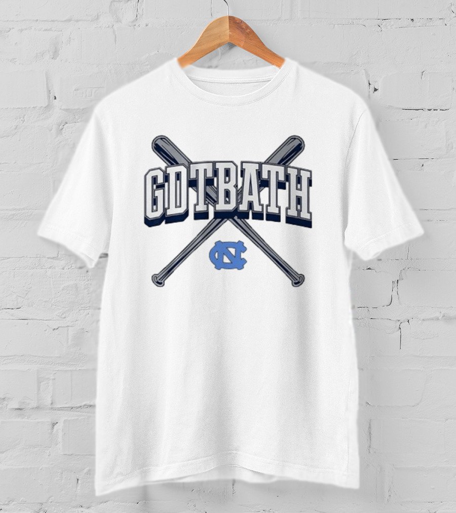 North Carolina Tar Heels GDTBATH UNC Baseball Crossed Bats T-Shirt