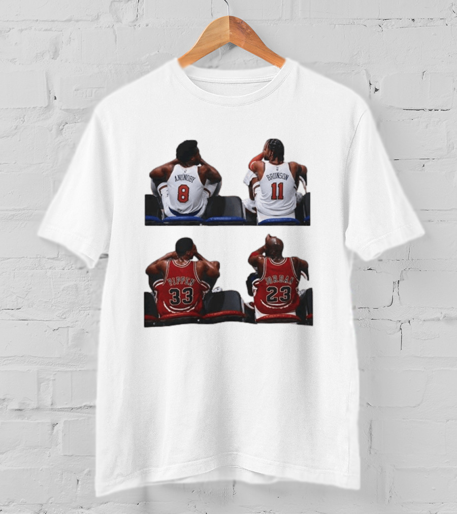 OG Anunoby Jalen Brunson Knicks Scottie Pippen Michael Jordan Bulls Legends 23 33 11 8 T-Shirt