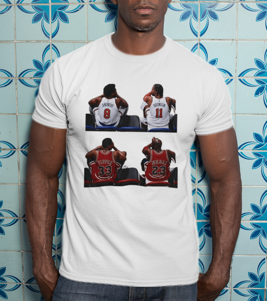 OG Anunoby Jalen Brunson Knicks Scottie Pippen Michael Jordan Bulls Legends 23 33 11 8 T-Shirt