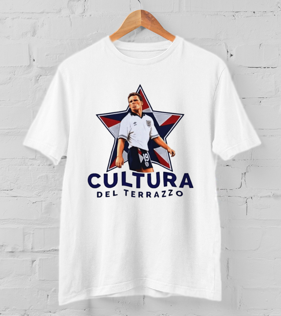Paul Gascoigne England 19 Cultura Del Terrazzo Star T-Shirt