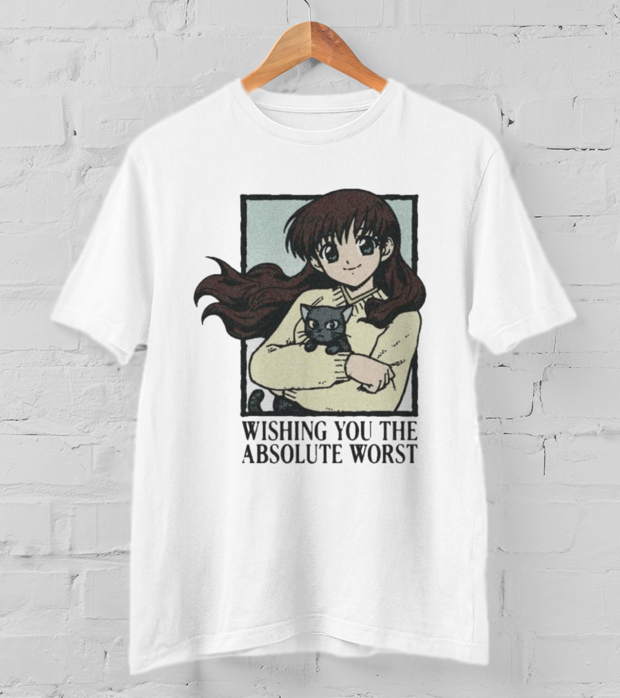 Wishing You The Absolute Worst Anime Girl Cat Scene T-Shirt