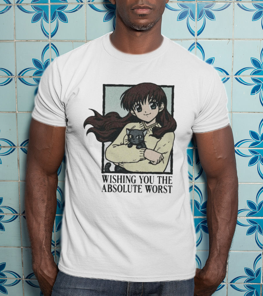 Wishing You The Absolute Worst Anime Girl Cat Scene T-Shirt
