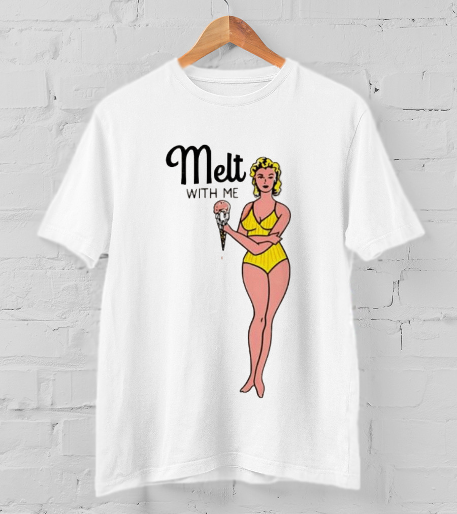 Melt With Me Pinup Girl Ice Cream Summer Poolside Women T-Shirt